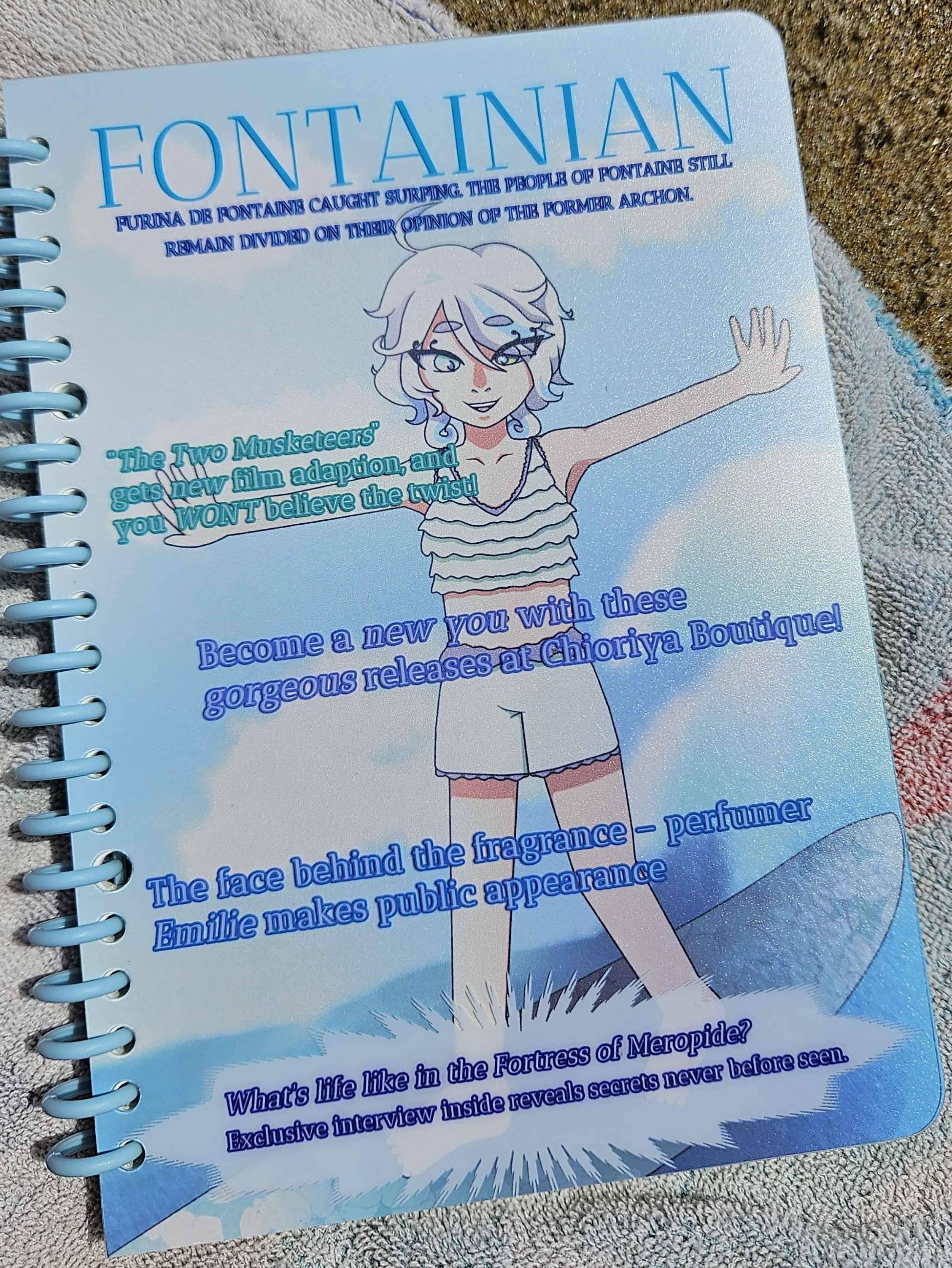 "Fontainian" Furina de Fontaine Inspired Smart Ring Binder Notebook