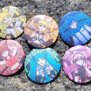 Vocal Synth Inspired 2.25“ Buttons