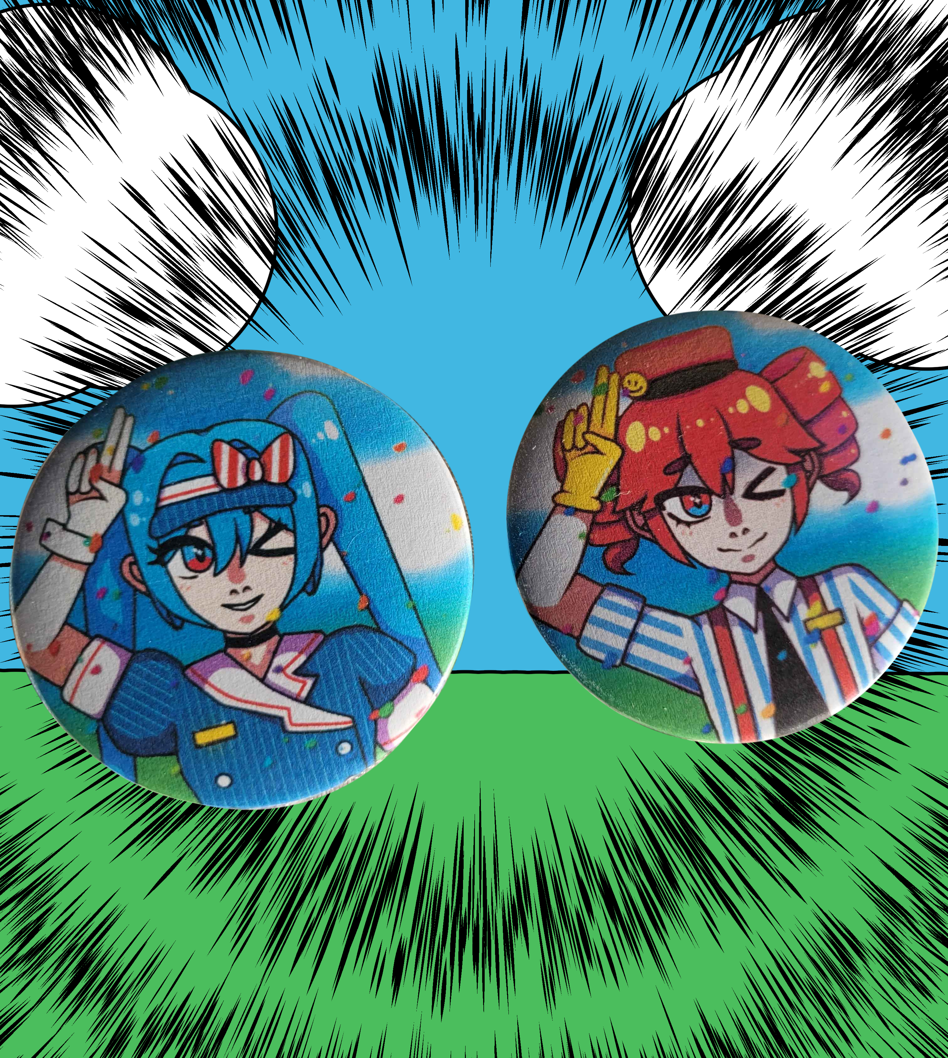 Mesmerizer Inspired 2.25“ Buttons