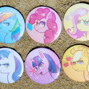 Cartoon Ponies Inspired 2.25“ Buttons