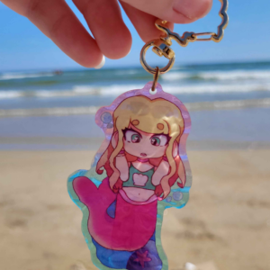 Summer the Mermaid Double-Sided Acrylic Keychain