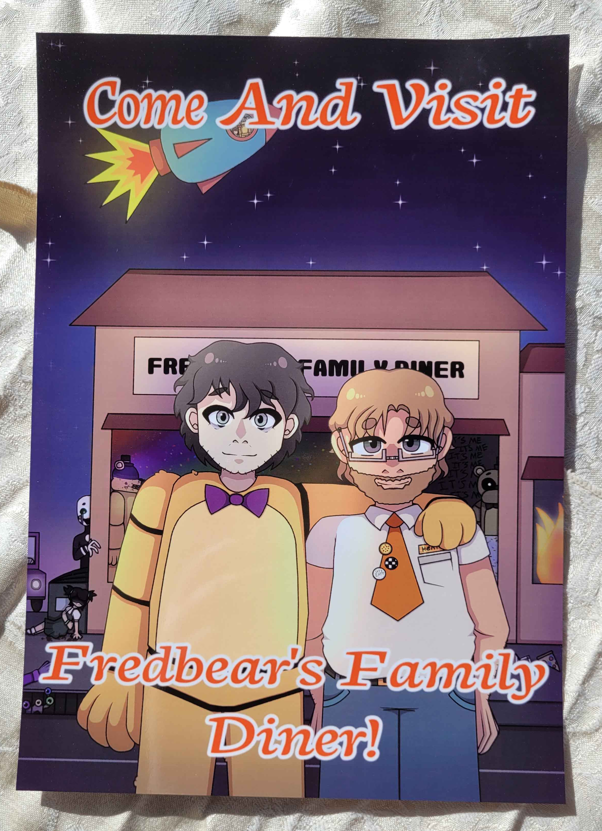 Fredbear's Family Diner FNAF Inspired 8x11 Print